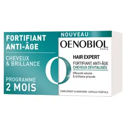 Oenobiol Cheveux Hair Expert Fortifiant Anti-Âge Lot de 2 x 30 capsules