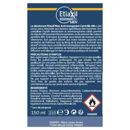 ETIAXIL Déodorant Anti-Transpirant Men Contrôle 48h Aérosol 150ml