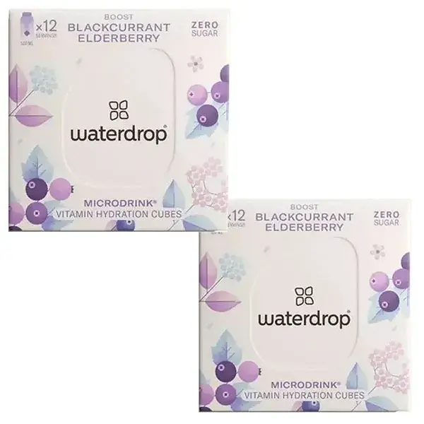 Waterdrop Microdrink Boost et Hydratation Saveur Cassis 12 Cubes Pour Eau 