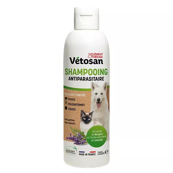 Clément Thékan Vétosan Champú Antiparasitario para perros y gatos 200 ml