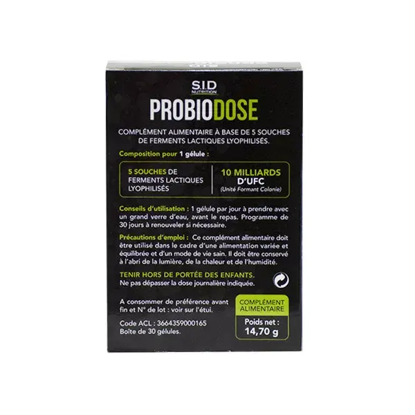 SIDN Probiodose 30 gélules