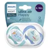 Avent Sucette Ultra Air 6-18m Mixte Love Pap Lot de 2