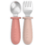 Suavinex Spoon + Fork Learning Stainless Steel Pink +6m 2 units
