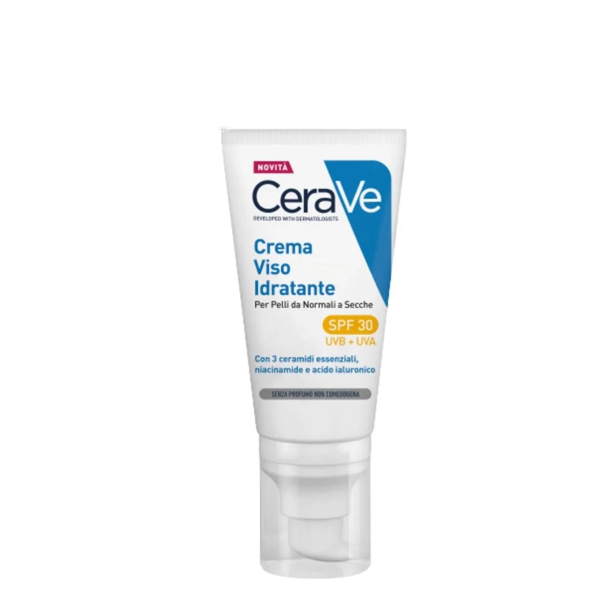 CeraVe Crema Viso Idratante SPF30 24 Ore Con Acido Ialuronico 52 ml