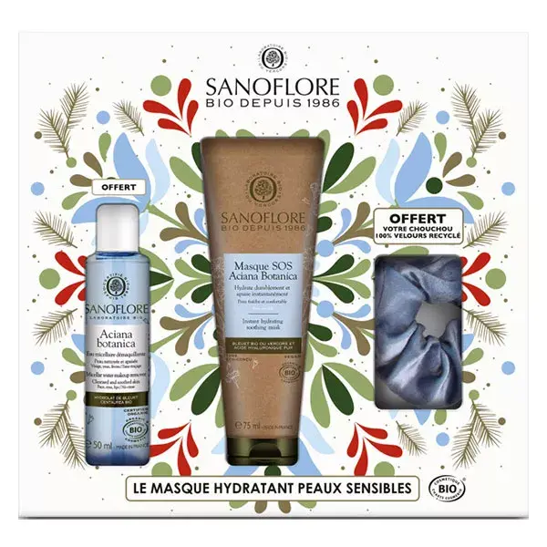 Sanoflore Organic SOS Aciana Botanica Mask Box 75ml + 2 Gifts