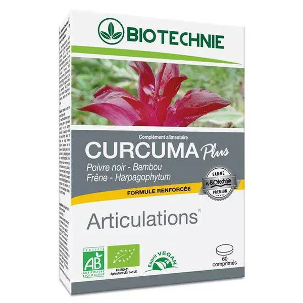 Biotechnie Curcuma Plus Articulations Bio 60 comprimés
