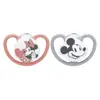 Nuk Sucette Space Silicone +0m Minnie Lot de 2