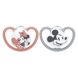 Nuk Sucette Space Silicone +0m Minnie Lot de 2