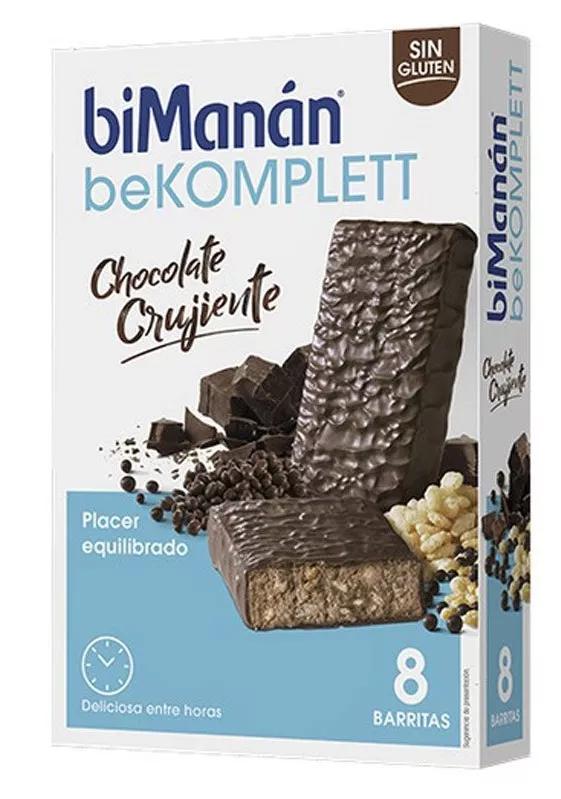 BiManán beKOMPLETT Barrette di cioccolato croccanti 8 unità