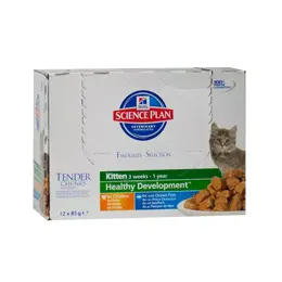 Hill's Science Plan Feline Kitten Aliment Humide Mixte Poulet Poisson 12 x 85g