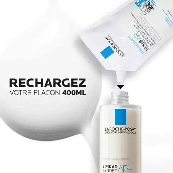 La Roche Posay Lipikar Syndet AP+ 400ml & Lipikar Syndet AP+ Ecorecharge 400ml