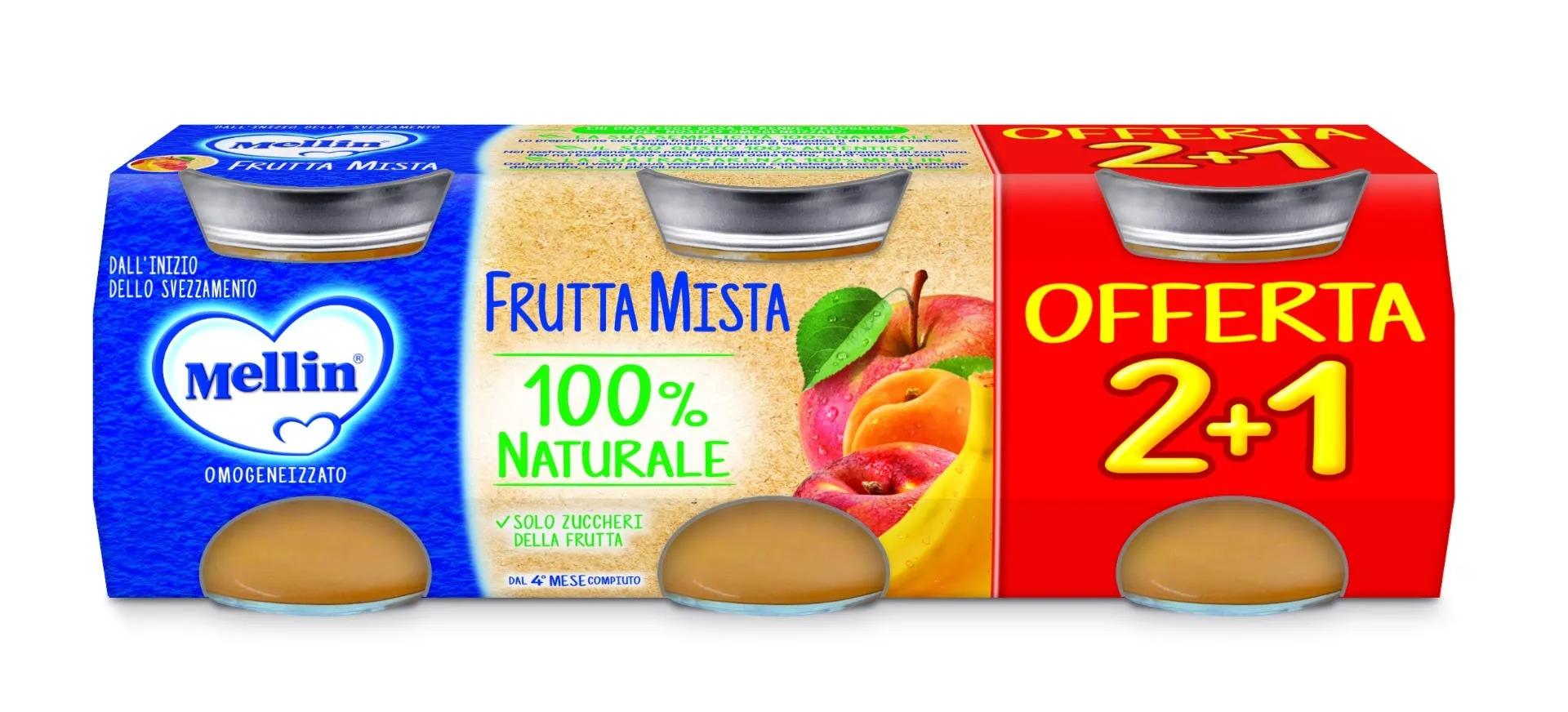 Mellin Omogeneizzato Di Frutta Mista 100% Naturale 3x100 g