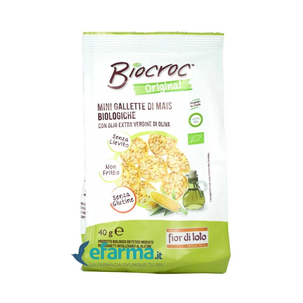 Fior Di Loto Biocroc Mini Gallette Di Mais Biologiche Olio Extra Vergine Di Oliva 40g