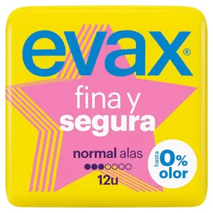 Evax Thin and Safe Compresses Normal Wings 12 units