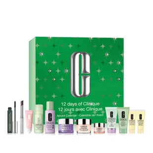 Calendario dell'Avvento Clinique: 12 scatole di prodotti essenziali
