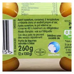 Blédina Les Récoltes Bio Potimarron Lot de 2 x 130g