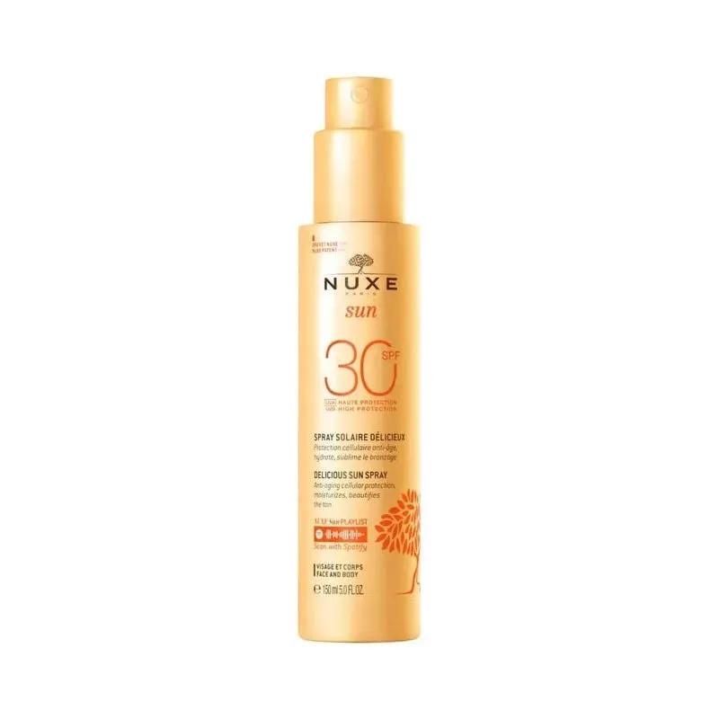 Nuxe Sun Spray Solare Delizioso Alta Protezione SPF30 per Viso e Corpo 150 ml 