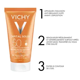 Vichy Capital Soleil Crème Solaire Visage Toucher Sec Indice SPF50 2x50ml