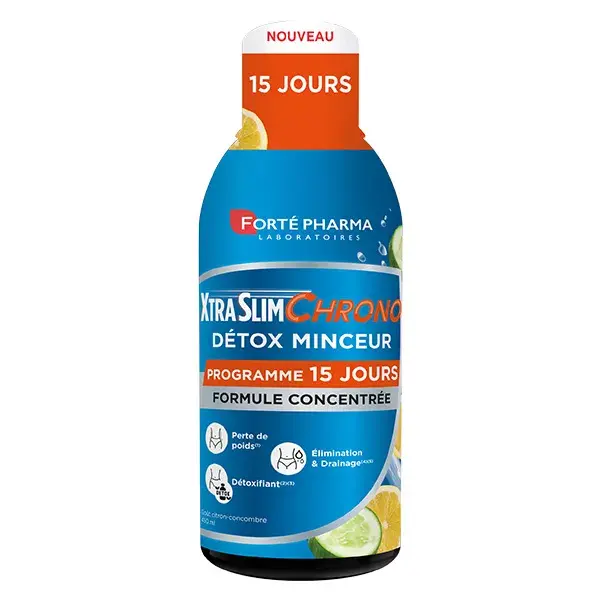 Forté Pharma XtraSlim Chrono Detox Slimming Drainer Lemon and Cucumber 450 ml