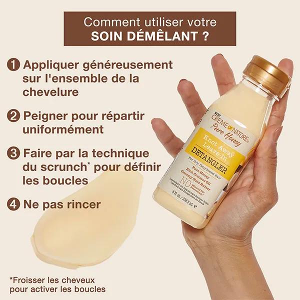 Creme of nature, Miel pura, Cuidado desenredante sin sulfatos, sin aclarado, 236,5ml