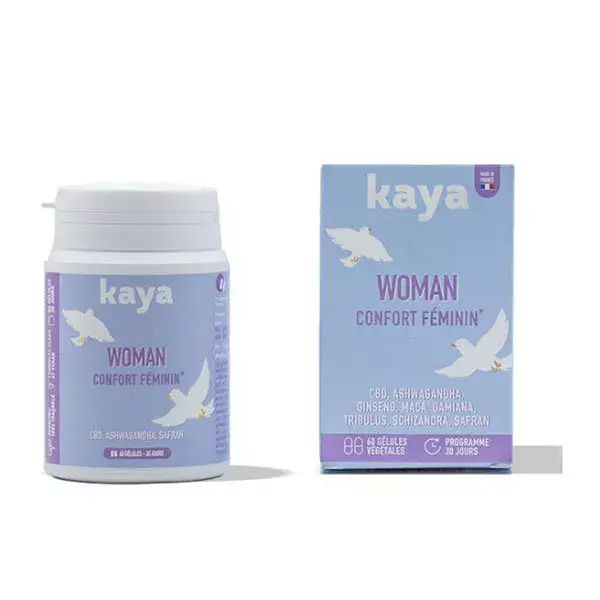 Kaya Cure adaptogène Woman équilibre hormonal au CBD et plantes 60 gélules