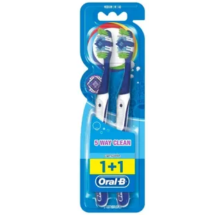 Oral B Medium Toothbrush 5 Way Clean Complete 2Uds
