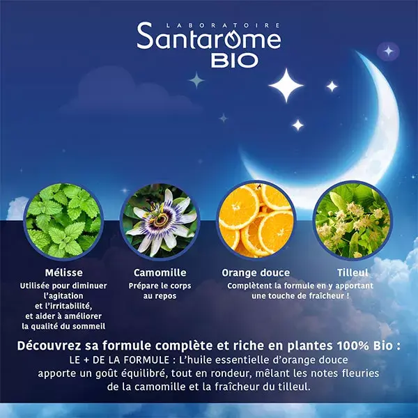 Santarome - Bonne Nuit Bio - Aide à l'endormissement - 20 infusions