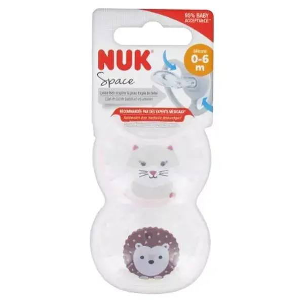 Nuk Physiological Silicone Pacifier +0m Whale Bear Set of 2
