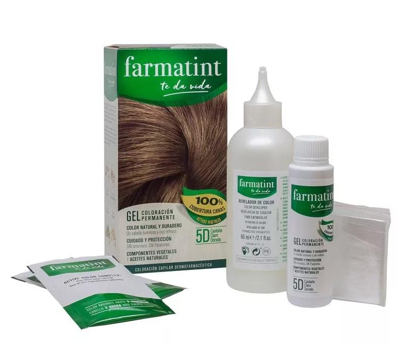 Farmatint gel Coloração Permanente 5D Castanho Claro Dourado