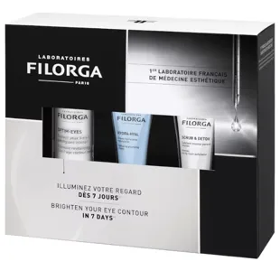 Filorga Optim Eyes Contorno de Olhos 15 ml + Creme Hydra Hyal 15 ml + Esfoliante 15 ml