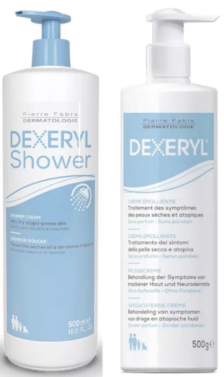 Dexeryl Reinigingscrème 500 ml + Hydraterende Crème 500 ml