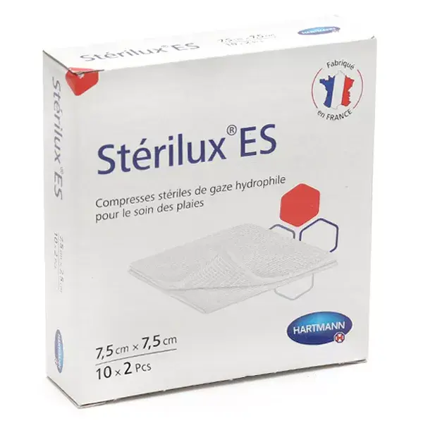 Hartmann Sterilux ES Compresses 10 bags x2 7.5cmx7.5cm