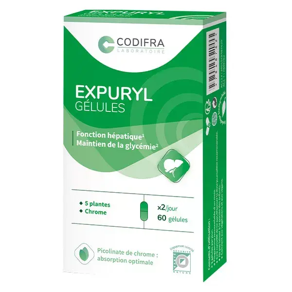 Codifra Expuryl Phyto-Draineur 60 gélules
