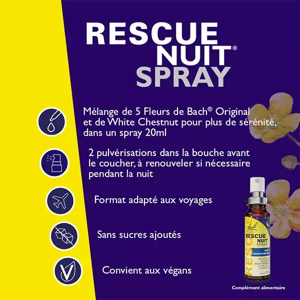 Fleurs de Bach Rescue Remedy Night Spray 20ml