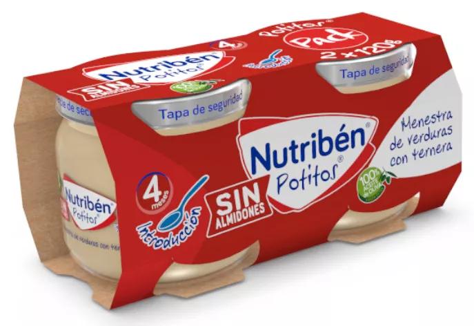 Nutribén Potitos Groenten Met Kalf +4m 2x120 gr