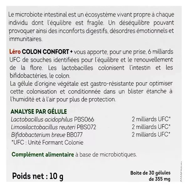 Léro Colon Confort+ 30 gélules