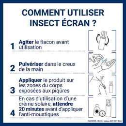 Insect Ecran Anti-Moustiques Guêpes et Frelons Spray Répulsif 100ml