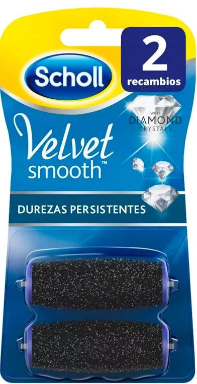 Scholl Velvet Smooth Diamond Crystals 2 Limas de Recambio Durezas Persistentes