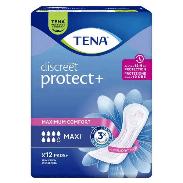 TENA Discreet Serviette Hygiénique Maxi 6 x 12 unités