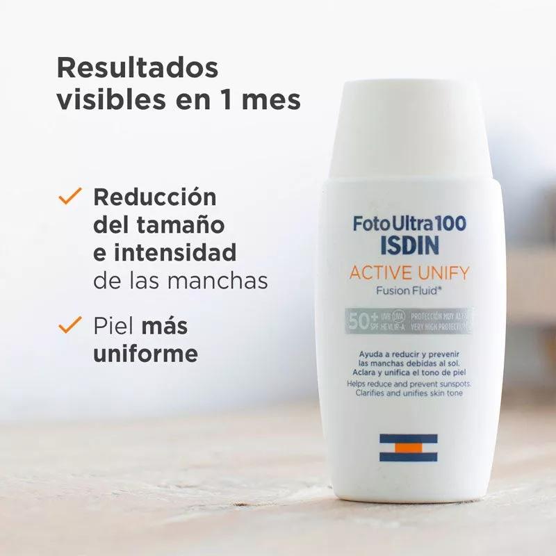 Isdin Fotoprotector Ultra 100 Active Unify Fusion Fluid Sin Color 50 ml