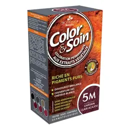 Les 3 Chênes Color & Soin Coloration Permanente N°5M Châtain Clair Acajou