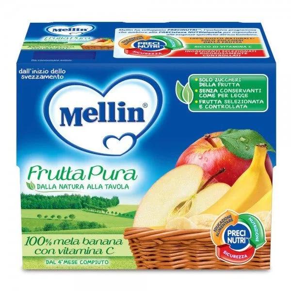 Mellin Frutta Pura Mela Banana 4x100 g