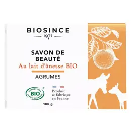 Biosince 1975 Savon au Lait d'Ânesse Agrumes Bio 100g