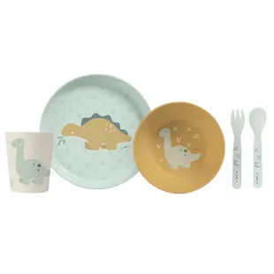 Saro Children&#39;s Tableware Wild Dinos Mustard 5 pcs