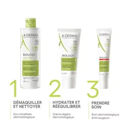 A-Derma Biology Crème Légère Dermatologique Hydratante Bio 40ml