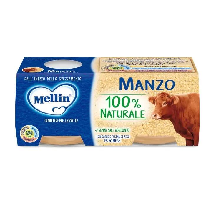 Mellin Omogeneizzato Manzo dal 4° Mese 2X120Gr