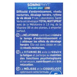 Santé Verte Somniphyt Total Nuit 1,9mg Mélatonine Spray Buccal 20ml