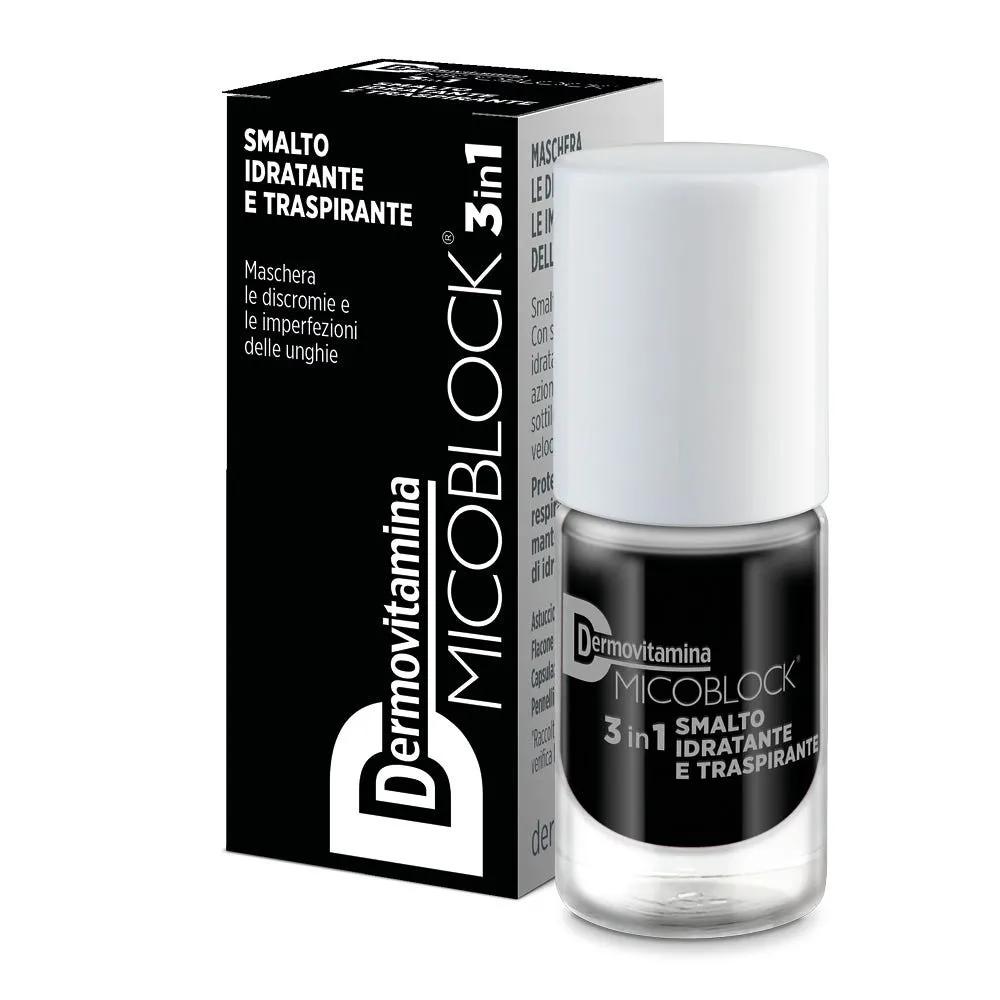 Dermovitamina Micoblock 3in1 Smalto Idratante E Traspirante Nero 5 ml