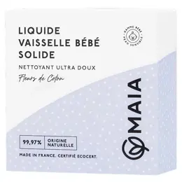 MAIA Savon Vaisselle Bébé Solide Fleur de Coton Bio 100g