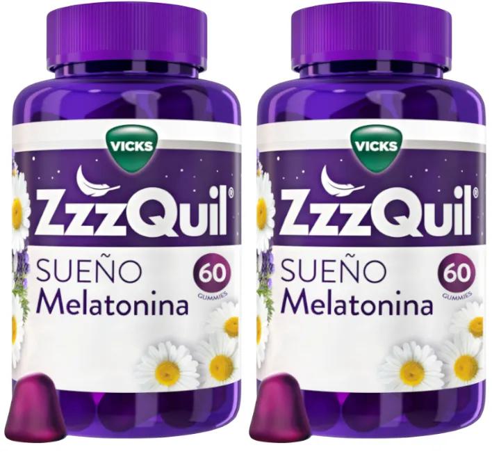 ZzzQuil Sleep Melatonin 1mg Schlaf Waldfrüchte 2x60 Gummies